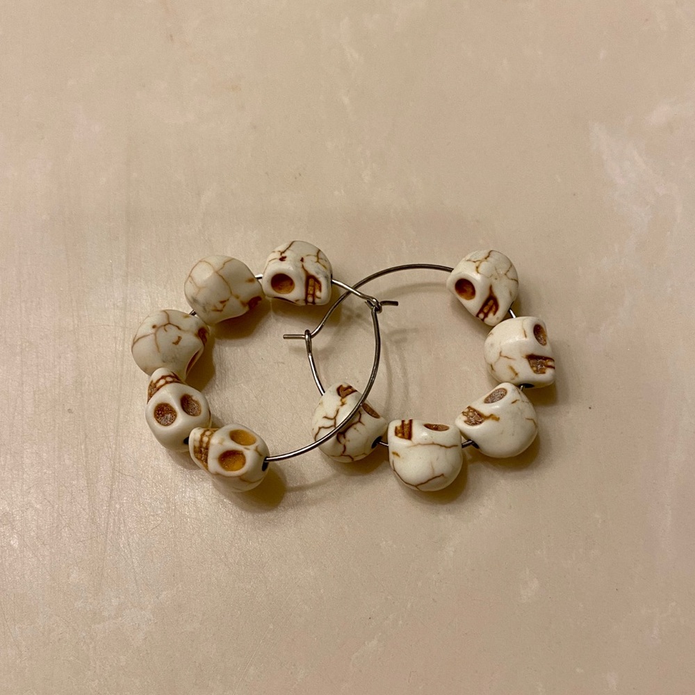 Skull Hoop Earrings